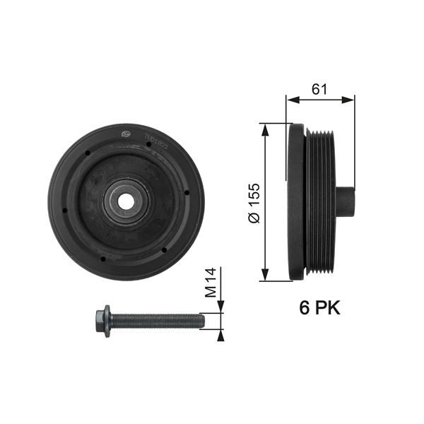 Krank Kasnağı Connect 1.8TDCI 75PS-90PS 02>13 F...