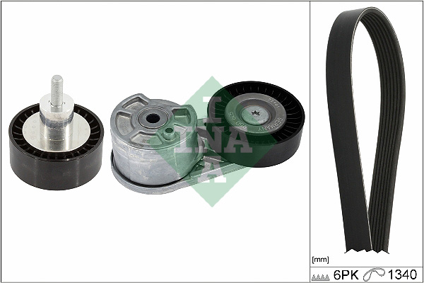V KAYIŞ GERGİ KÜTÜĞÜV KAYIŞ (6PK 1340)+AVARE RULMAN(GK2Q 19A216 AA) FORD TRANSİT 18> 2.0 ECOBLUE