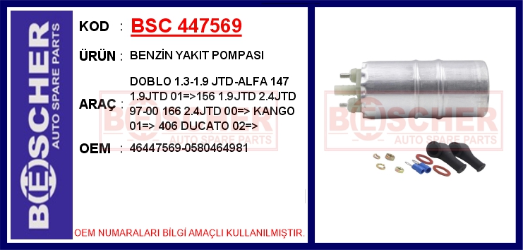Benzin Yakıt Pompası
