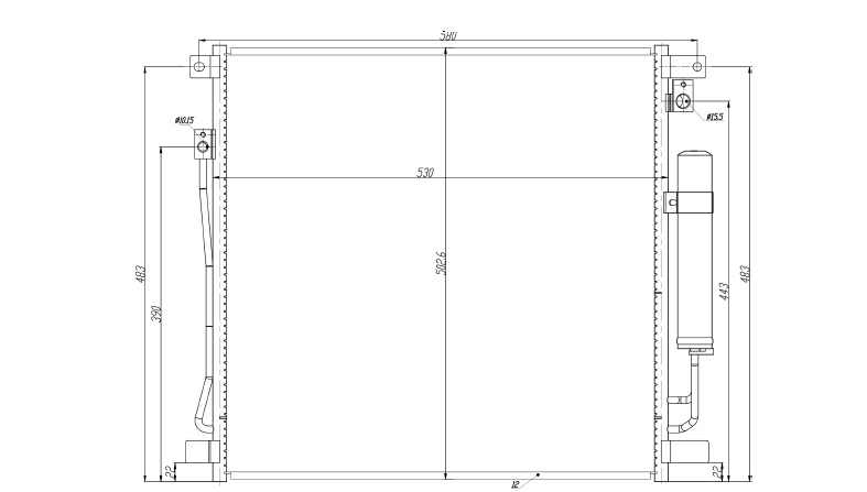Klima Radyatörü L 200 (15-) 2.4 Di-d Brazed 530x50...