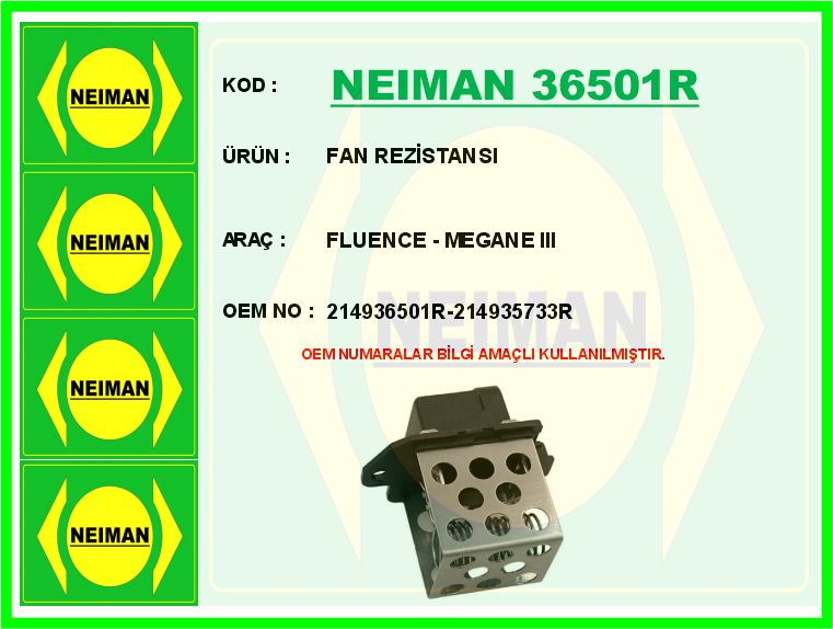 FAN REZİSTANSI FLUENCE - MEGANE III