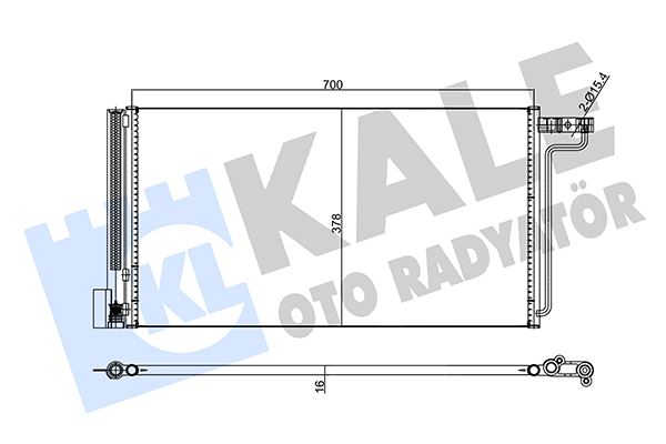 KLIMA RADYATORU FOCUS III 1.6 16V 11=> C MAX - GRAND C MAX 1.6 16V 10=> (UZUNLUK: 700MM, GENİŞLİK: 378MM)
