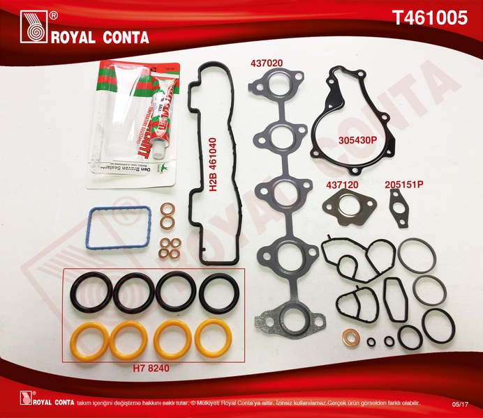 Motor Takım Conta (Skc.keçe Ve S.lastiği Yoktur)