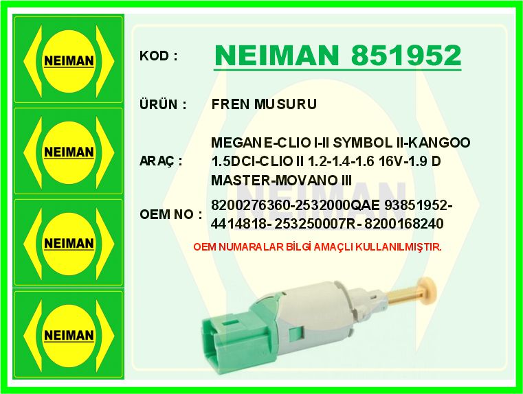 Fren Müşürü Megane-clio