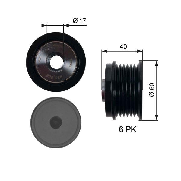 Alternatör Kasnağı (39.2mm) Cmax-fiesta Vi-focus I...