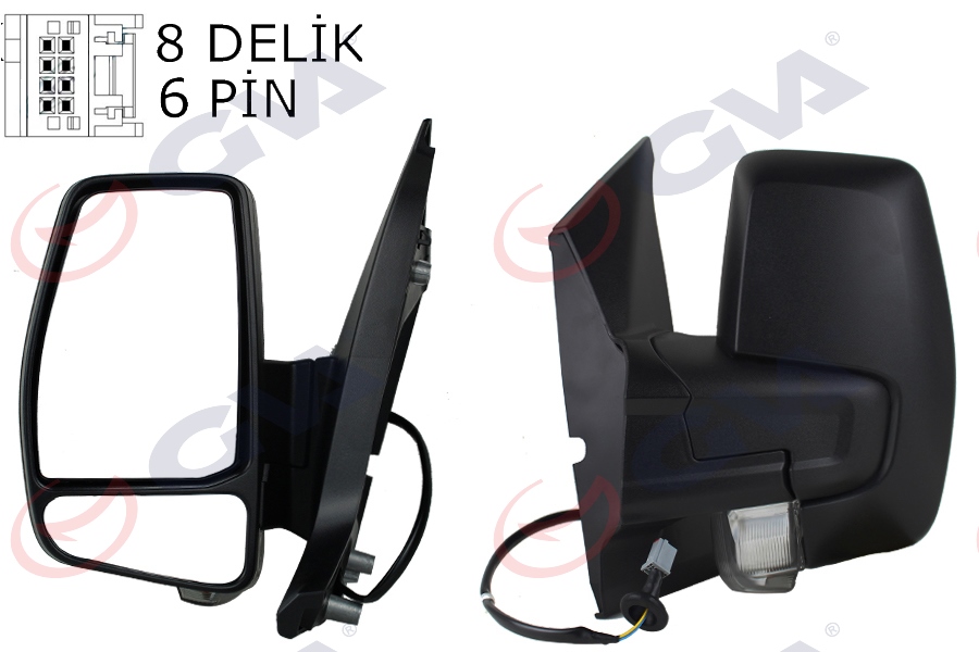 DIŞ DİKİZ AYNASI SOL TRANSİT CUSTOM V362 12> 17 ELEKTİRİKLİ+ISITMALI+SİNYALLİ