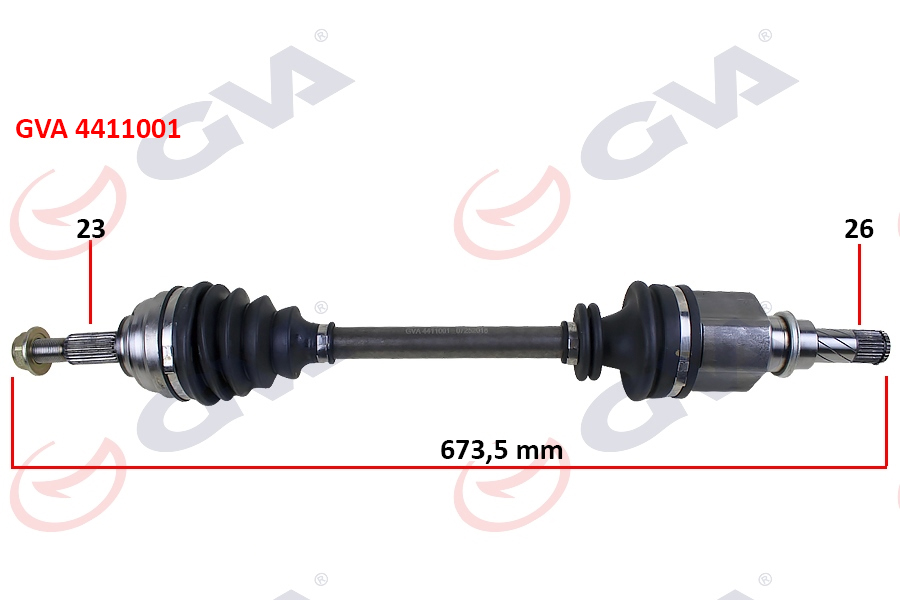 KOMPLE AKS SOL MEGANE II 1.4/1.6 16V-1.5 DCİ (02-08) (673mm)