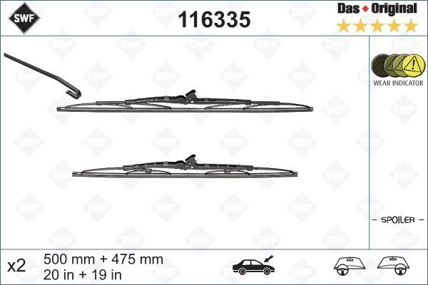 (X) Silecek (Swf) 50+47.5cm Spoilerli