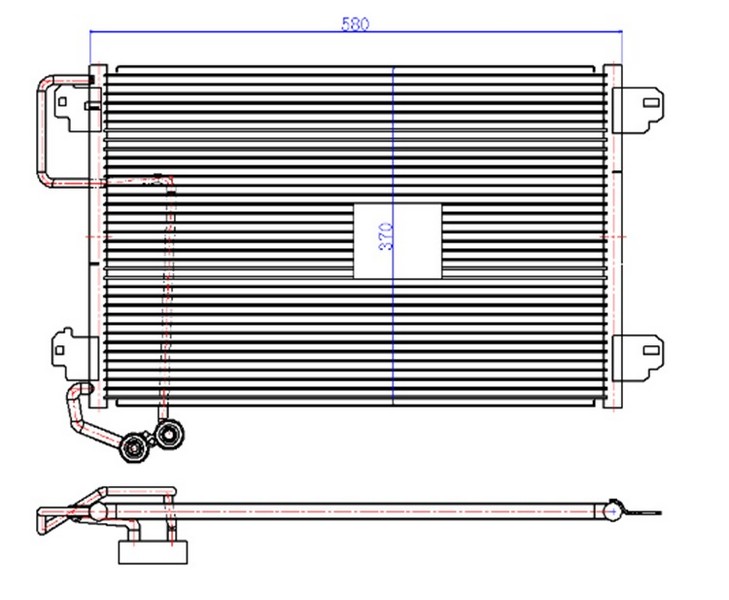 KLİMA KONDENSERİ SCENIC I (99-03) 1.4 16V-2.0 16V-1.9DCI (F9Q.7.34) (538x381x16)