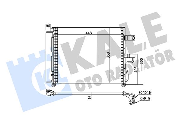 KLİMA KONDENSERİ ACCENT-ACCENT II (AL/AL) (448x370x16)