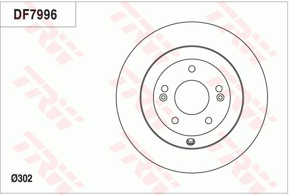 FREN DISKI ARKA 301.80MM HYUNDAI SANTA FE II-III 2.0CRDI 2.2CRDI 09>