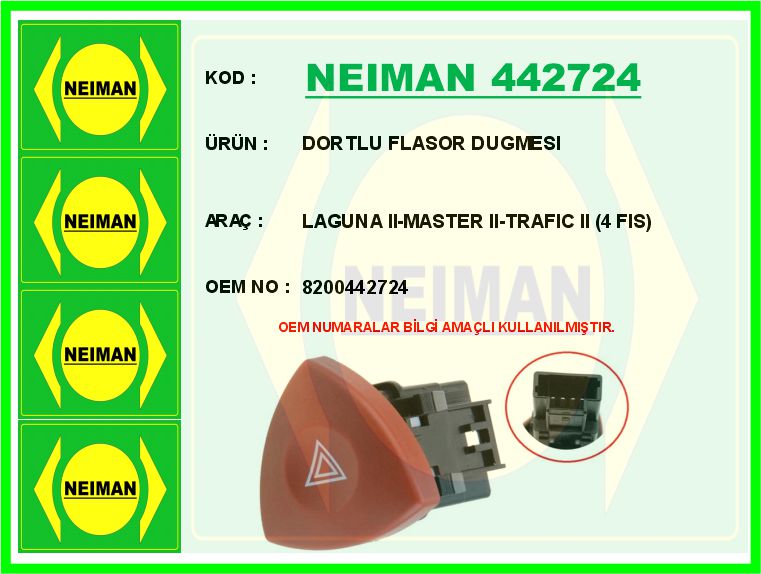 Dortlu Flasor Düğmesi
