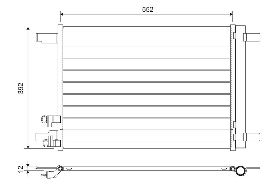 BRAZİNG CONDENSER (575X388X16) VW POLO 17+ / T-CROSS 18+ / SUPER B 15+ / SCALA 19+ / ARONA 1 / Arona 17+ /