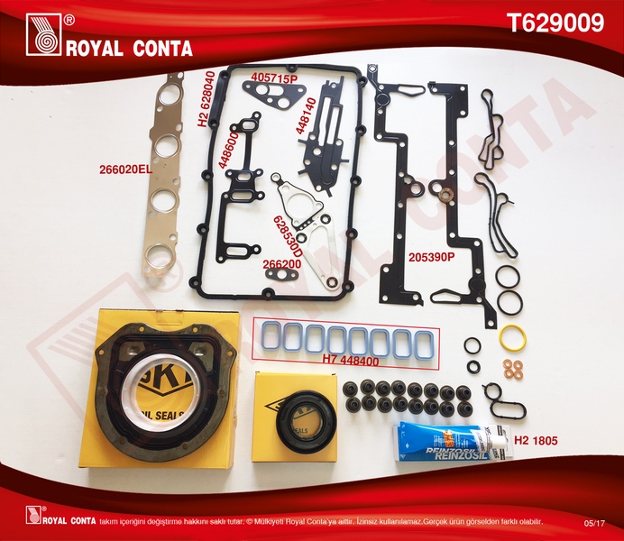 Motor Takım Conta (Skt Keç.+subp.lastik+skc'siz) T...