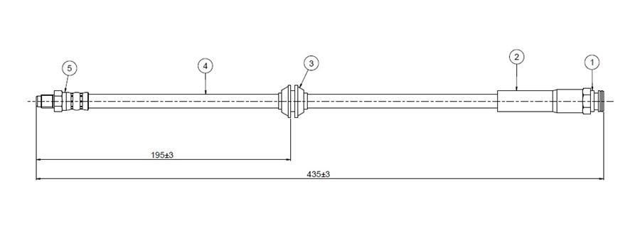 FREN HORTUMU ARKA FIAT DUCATO 06> CITROEN JUMPER II 06> PEUGEOT BOXER 06> (440mm)