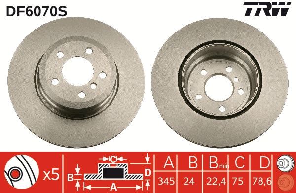 FREN DISKI ARKA (ADET) BMW E70 F15 E71 F16