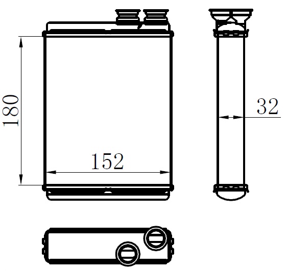 KALORİFER RADYATÖRÜ PEUGEOT P308 13>21 CITROEN C3 09>16 C4 CACTUS 14> DS3 09>15