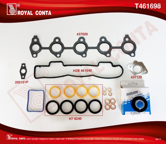 Motor Üst Takım Conta (Keçeli&s.lastikli)