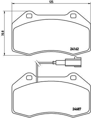 ÖN BALATA FİŞLİ GRANDE PUNTO 199 1.4 ABARTH 12/07=> FIAT 500 1.4 10=> ALFA MITO 1.4TJET 1.4T 08=>
