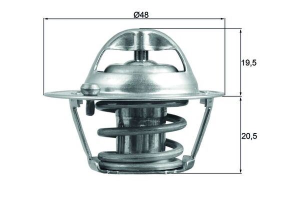 TERMOSTAT (82°C) TEK FORD FİESTA-FOCUS-MONDEO 95> 1.25-1.4-1.6 BENZİNLİ