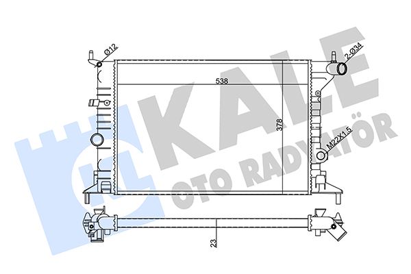SU RADYATÖRÜ OPEL VECTRA B 1.6-1.8-2.0 16V 95<03 (AT) (MEKANİK) (24MM)