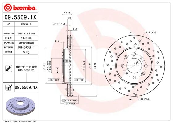 ON FREN DISK AYNASI HAVALI 262 MM (ROVER HONDA) 200 400 (96-) CIVIC 1.5 1.5I 1.6I 1.6 VTEC 1.6 VTI (90-)CRX 1.6 16V VTEC (90-91)  ####