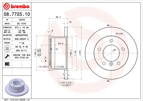 FREN DISKI ARKA MERCEDES SPRINTER B901>B904 . VW LT 28-35-46 TEK TEKER
