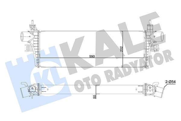 INTERCOOLER TOYOTA HILUX 2.4D 16> [BRAZING] [590X202X50] TURBO RADYATÖRÜ