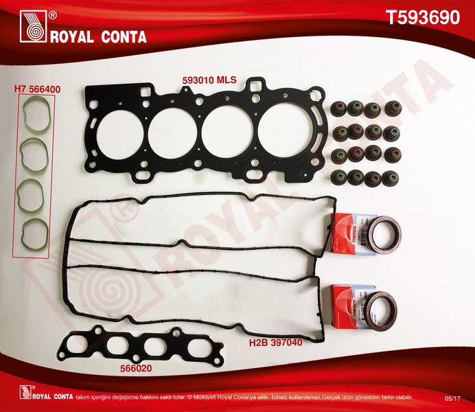 ÜST TAKIM CONTASI (CORTECO KEÇELİ+SUB.LASTİKLİ) FOCUS II 1.6 16V (03-07) 100HP