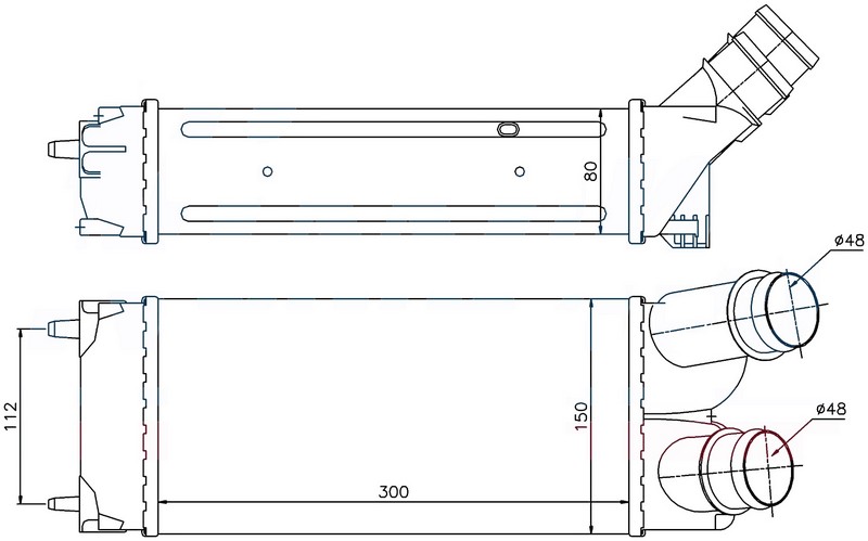 Intercooler Brazing Intercooler A/m (300X150X80) Par...