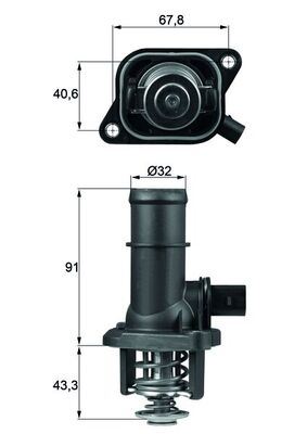 Termostat (105C) (Komple / Müşürlü) BORA-GOLF4-POL...