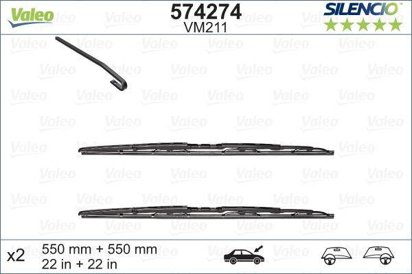 Silecek (Silencio) 55+55cm
