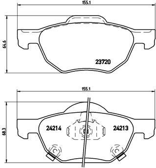 ÖN FREN BALATA HONDA ACCORD 2,0L 2,4L K20 K24 2,2L CDTi (CL kasa) 03->