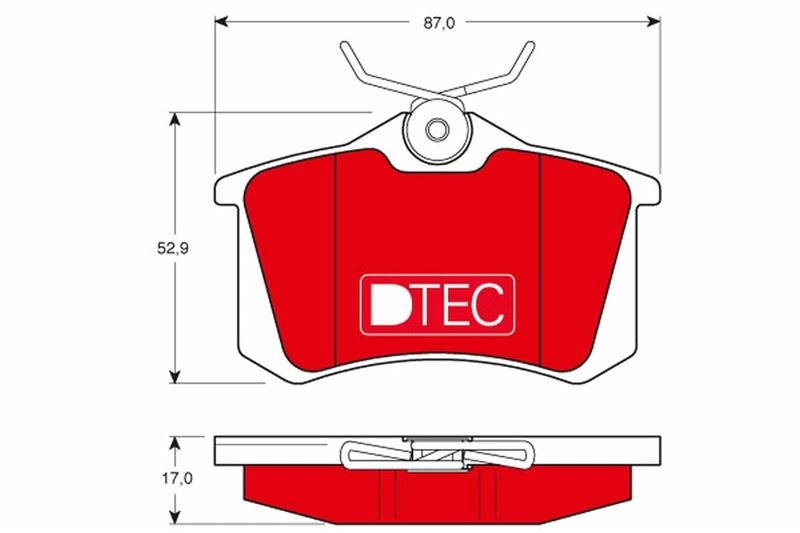 DİSK BALATA DTEC ARKA AUDI A1 (8X1. 8XK). A1 SPORTBACK (8XA. 8XF). A2 (8Z0). A3 (8L1) 1997-2015
