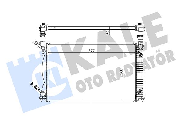 SU RADYATORU AUDI A6 2.7TDI-3.0TDI (05-11) (OTOMATIK) (675X445X32) (AL-PL-BRZ) (OTOMATIK)