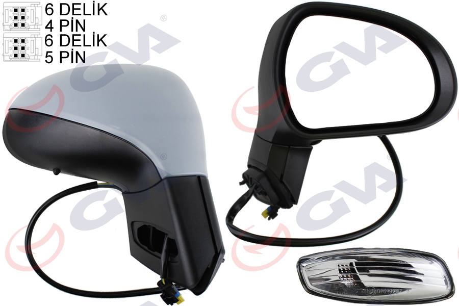 Dış Dikiz Aynası Sağ 207 06> Elektrikli+isitmal...