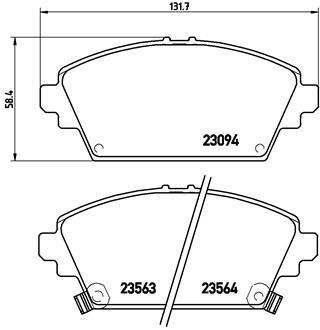 ÖN FREN BALATA NISSAN PRIMERA 1,6L 2,0L QG16 QR20 P12 03-> aşınma ikaz kontağı mevcut - şimli