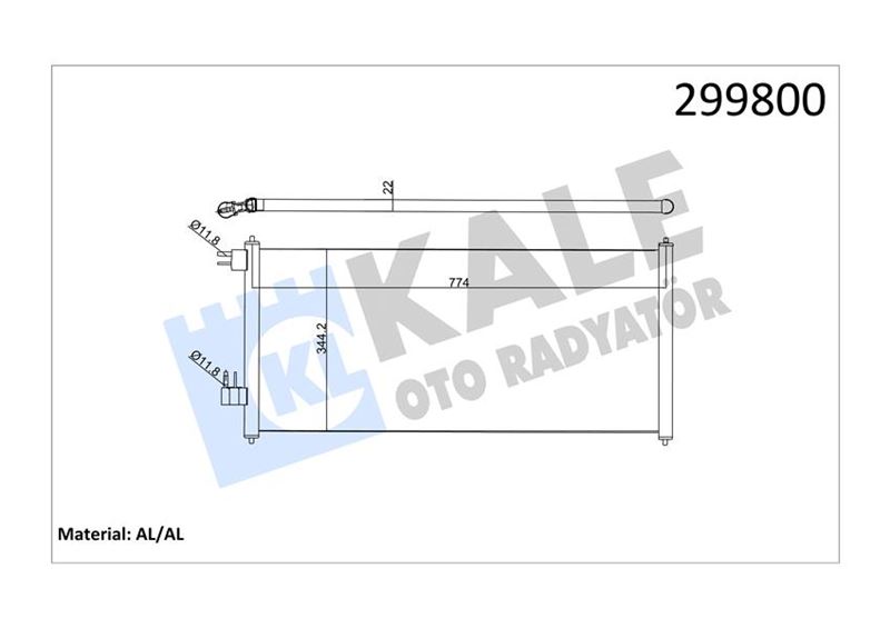 Klima Radyatörü Connect 02>14 1.8 Tdci 75-90-11...