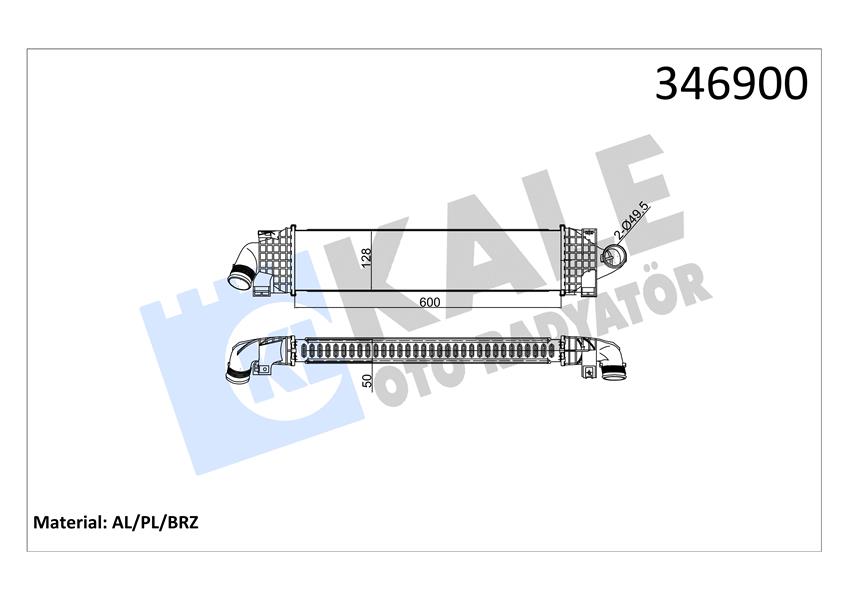 TURBO RADYATÖRÜ FORD FOCUS-CMAX-KUGA SMAX 05> 1.6 TDCİ