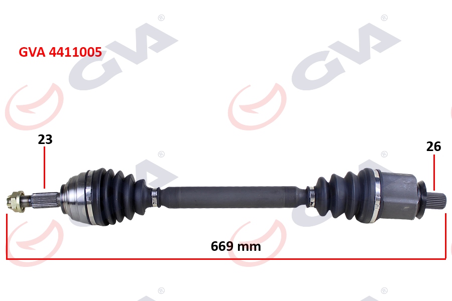 KOMPLE AKS SOL MEGANE II 1.6 16V (03-08) (669mm)(AUTO.)