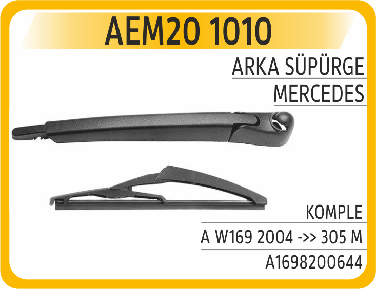 SILECEK SUPURGESI ARKA 305mm MERCEDES A-CLASS W169 KOLLU
