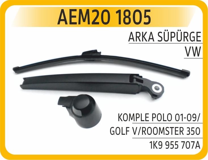 ARKA SILECEK SUPURGESI KOMPLE POLO 01-09 GOLF V ROOMSTER 350