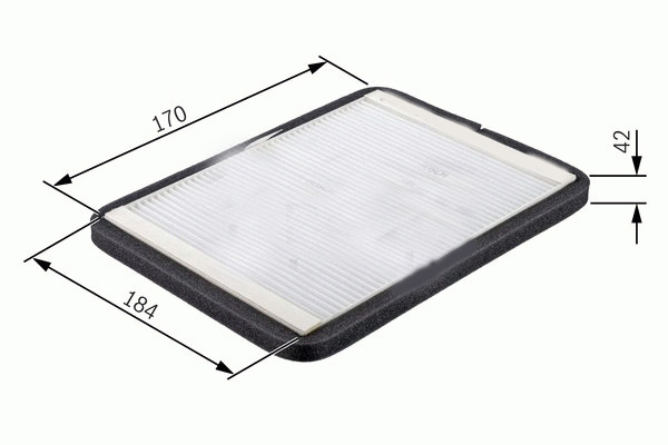 (x) POLEN FİLTRESİ GOLF I-GOLF II-JETTA II-SEAT TOLEDO I (CU2038)