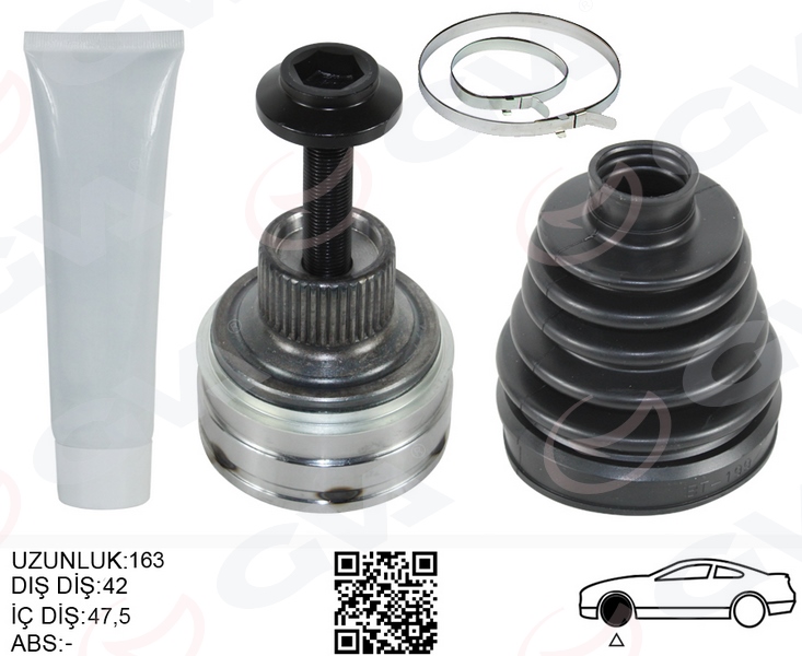 Aks Kafasi Körüklü Set Dış A4-A5-Q5 2.0TDI 2008=&g...