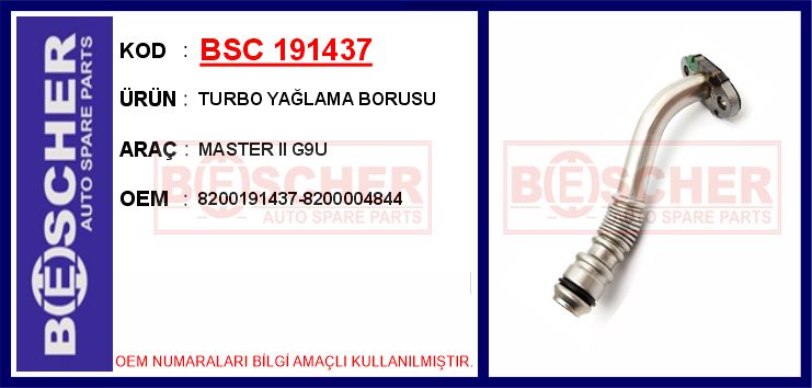 Turbo Yağlama Borusu