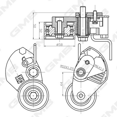 EKSANTRİK GERGİ RULMANI (KÜTÜKLÜ) HYUNDAI ACCENT ADMIRE ERA 1.5L D3EA D4FA CRDi 02-10 / GETZ 1.5L D3 EA D4FA CRDi 03-10 / SANTAFE 2.0 2.2L D4EA D4EB 02-10 / TUCSON 2.0L D4EA 04-10 / KIA SPORTAGE 2.0L 0