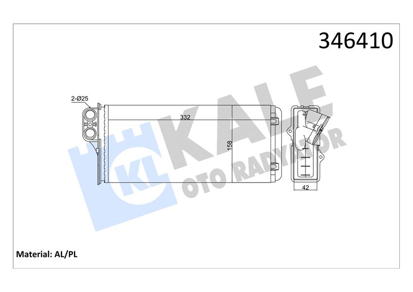 KALORIFER RADYATORU MASTER II 2.5D-2.8DTI 98>01 OPEL MOVANO 1.9DTI-2.2DTI 00>