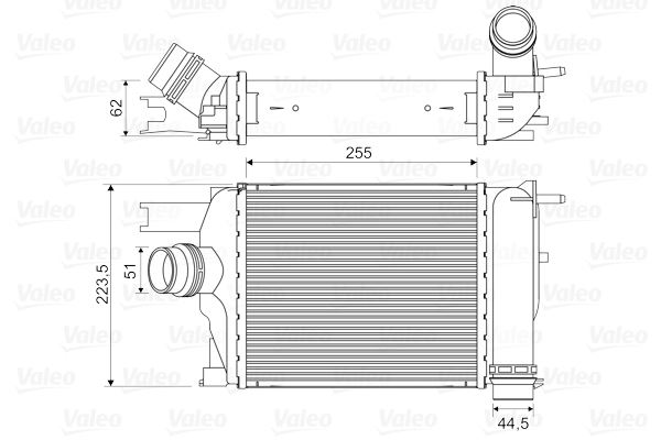 TURBO RADYATÖRÜ (INTERCOOLER) CLIO IV 12> CAPTUR 13> LOGAN II 12> SANDERO II 12> SYMBOL III 13> 0.9TCe 1.2TCe 1.5dCi