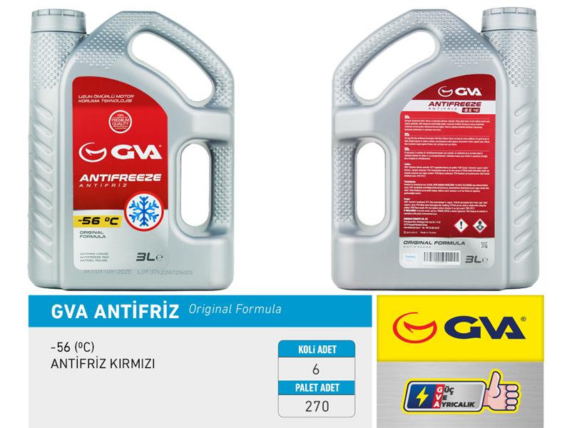 Antifriz 3 Lt -56 C Kırmızı Long Life (Koli 6 Ad) ...