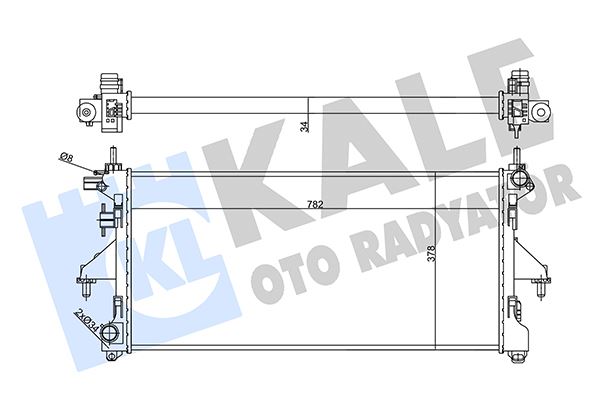 SU RADYATÖRÜ FIAT DUCATO 2.3D 06=> (MT) (MEKANİK) (782x378x34) (3062308080)